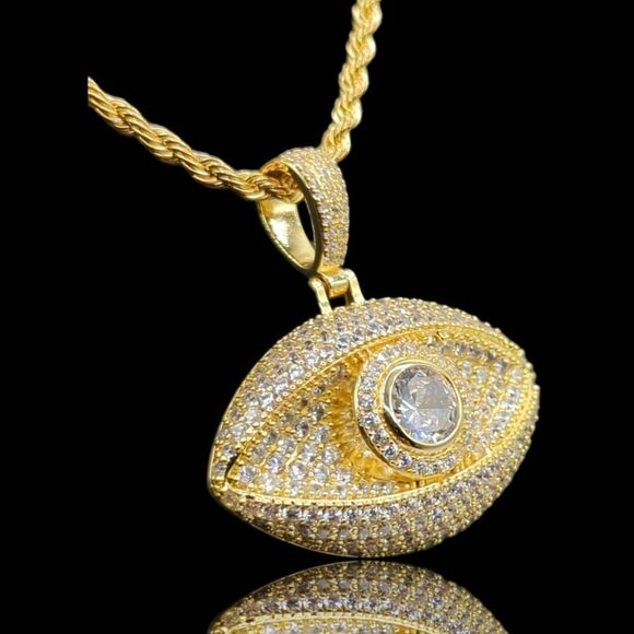 18" x 3mm Rope Chain - Gold Finish Eye - Picture 6 of 10